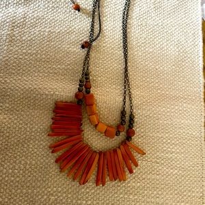 Terracotta Horn Necklace